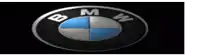 a bmw logo on a black background with a white border