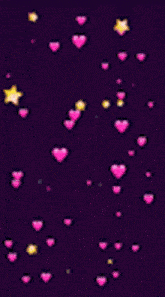 a picture of a child is surrounded by pink hearts and stars