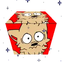 a cartoon character with a surprised look on his face is surrounded by stars