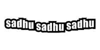 a black and white logo for sadhu sadhu sadhu on a white background