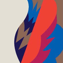 a colorful graphic with a blue and red swirl in the middle
