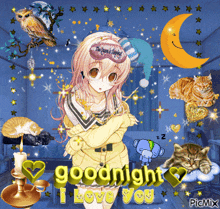 Goodnight Goodnight I Love You GIF - Goodnight Goodnight I Love You Aoi Mukou GIFs
