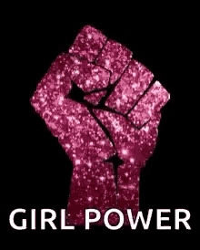 girlpower women power fist pink