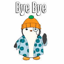bye goodbye penguin leave leaving