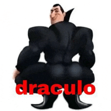 a picture of a cartoon character with a large butt and the word draculo .