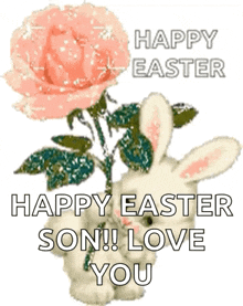 Happy Easter Easter Bunny GIF - Happy Easter Easter Bunny Sparkle GIFs