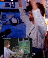 bob ross says that he is going into a little yellow a little green
