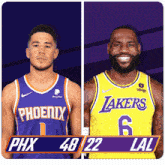 Phoenix Suns (48) Vs. Los Angeles Lakers (22) Half-time Break GIF - Nba Basketball Nba 2021 GIFs