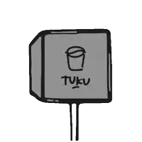 a drawing of a sign that says " tuku " on it