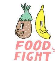Food Fight Sticker - Food Party Food Fight Mad Stickers