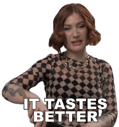 It Tastes Better Candice Hutchings Sticker - It Tastes Better Candice Hutchings Edgy Veg Stickers