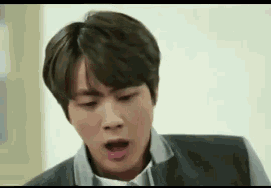 Bts Jin GIF - Bts Jin Shocked - Discover & Share GIFs
