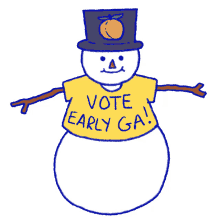 snowman snowmen georgia peach vote early vote early ga