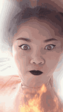 angry selfie filter fire