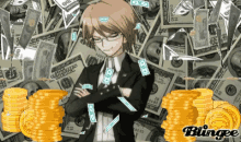 Danganronpa Anime GIF - Danganronpa Anime Money GIFs