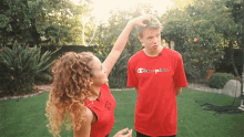Fixing Hair Carson Lueders GIF - Fixing Hair Carson Lueders Sofie Dossi GIFs