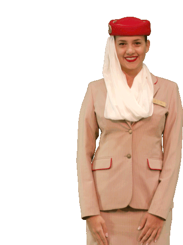 Emirates Stewardess Sticker - Emirates Stewardess Hello Stickers