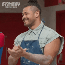 Clapping Hands Kiefer Floreal GIF - Clapping Hands Kiefer Floreal The Great Canadian Pottery Throw Down GIFs