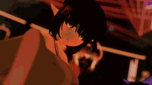 a computer generated image of a girl with the letter r on her hair