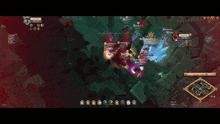 a screenshot of a video game shows a group of people fighting