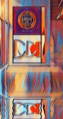 a colorful painting of a know your enemy box