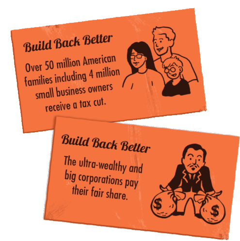 Build Back Better Small Business Sticker - Build Back Better Small Business Ultra Wealthy Stickers