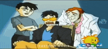 a group of cartoon characters with the words cartoon world on the bottom left