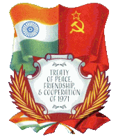 a sign that says " treaty of peace friendship & cooperation of 1971 "