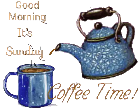 Coffee Time It'S Sunday Sticker - Coffee Time It'S Sunday Stickers