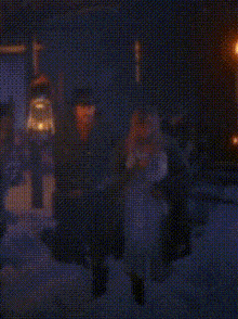 a blurred image of a man and a woman with the words jakey come back