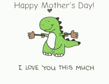 Mothers Day I Love You This Much GIF - Mothers Day I Love You This Much Dino GIFs