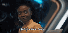 Welcome Back Captain Lt Cmdr Joann Owosekun GIF - Welcome Back Captain Lt Cmdr Joann Owosekun Star Trek Discovery GIFs