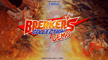 a video game called breakers collection demo is being advertised