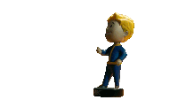 Tapping A Bobble Head Toy Vault Boy Sticker
