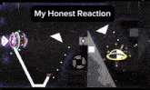 a screenshot of a video game with the words " my honest reaction " at the top