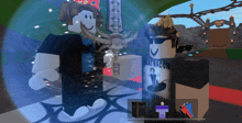 a roblox character wearing a shirt that says bat bacon