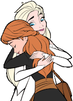 Hugging Sisters Sticker