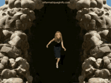 Lara Fabian Run GIF - Lara Fabian Run Blackdress GIFs