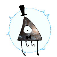 a cartoon drawing of a triangle with a top hat and bow tie
