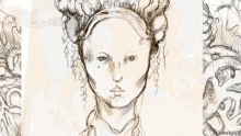 a drawing of a person with a box on their head that says milk on it