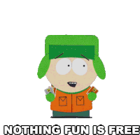 Nothing Fun Is Free Kyle Broflovski Sticker - Nothing Fun Is Free Kyle Broflovski South Park Stickers