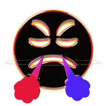 huffing with anger face emoji face with look of triumph negative emotions irritation anger