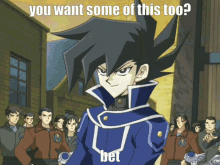 the chazz you want some of this yugioh jun manjoume yugioh gx
