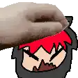 a cartoon character with red hair and a beard is wearing a slipper .