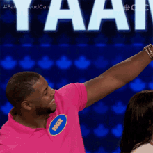 Pointing Family Feud Canada GIF - Pointing Family Feud Canada Its Up There GIFs