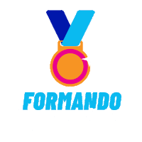 a logo for a company called formando with a medal in the center