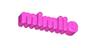a 3d rendering of the word mimie in pink