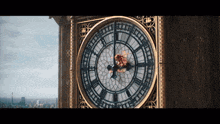 a clock tower with a clock face that shows the time as almost 5:00
