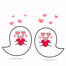 cute ghost love heart express
