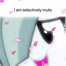 a picture of a cartoon character with the words i am selectively mute above it